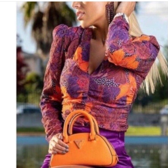 NWT Zara draped print top - Picture 3 of 9